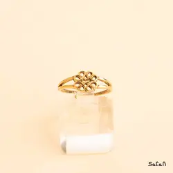 انگشتر نازک برنجی طلایی