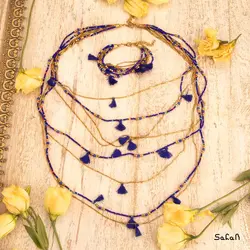 نیم ست منجوق و نخ پام پام