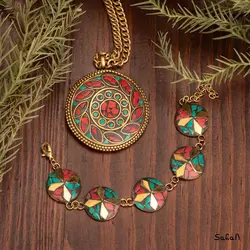 نیم ست نپالی هندی رنگی