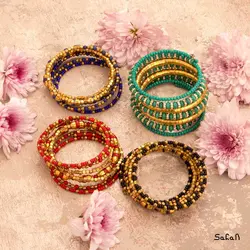 دستبند برنجی منجوق فنری