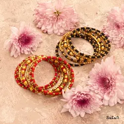 دستبند برنجی منجوق فنری