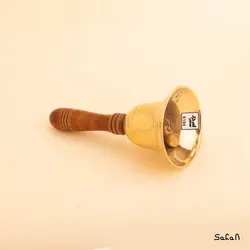 زنگوله برنجی و چوبی طلایی مدل ساده (سایز بندی)