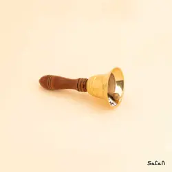 زنگوله برنجی و چوبی طلایی مدل ساده (سایز بندی)