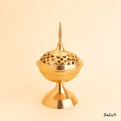 اسپند دود کن برنجی طلایی مدل شیما