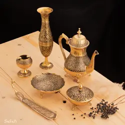 ست پذیرایی برنجی طلایی کد 258