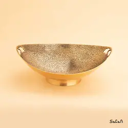 آجیل خوری برنجی میناکاری مدل گل ریز