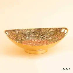 آجیل خوری برنجی میناکاری مدل گل ریز