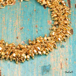 نیم ست برنجی مدل توت ریز