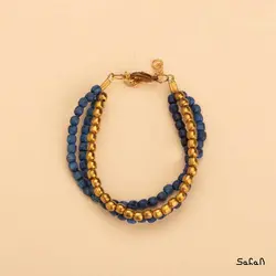 دستبند هندی مهره ایی برنجی