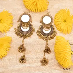 گوشواره هندی لوستری آیینه ایی