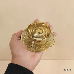 ست قهوه خوری برنجی طلایی کد 031