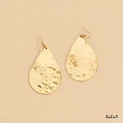 گوشواره هندی تخته ایی برنجی پولکی