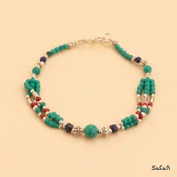 دستبند هندی فیروزه