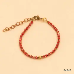 دستبند منجوق هندی رنگی