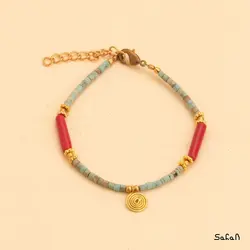 دستبند هندی منجوق لاله