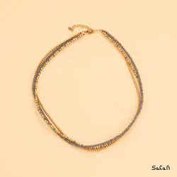 گردنبند منجوق هندی رنگی