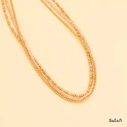 گردنبند منجوق هندی رنگی