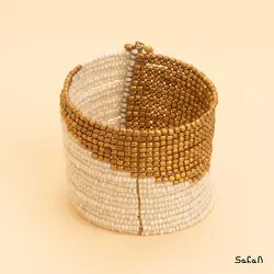 دستبند باز رنگی هندی منجوق