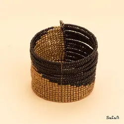 دستبند باز رنگی هندی منجوق