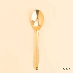 قاشق مرباخوری برنجی طلایی مدل ساده