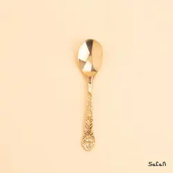 قاشق چایخوری برنجی طلایی مدل آدانا