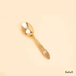 قاشق چایخوری برنجی طلایی مدل ایلیانا