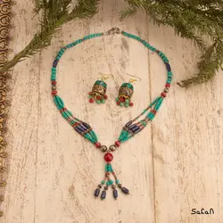 نیم ست منجوق فیروزه