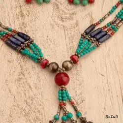 نیم ست منجوق فیروزه