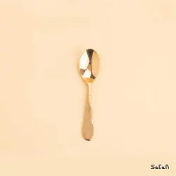 قاشق ادویه برنجی طلایی مدل ساده