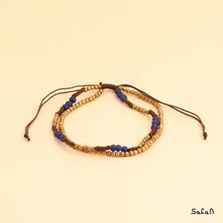 خلخال بافت منجوق برنجی