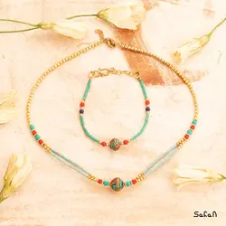 نیم ست گردنبند و دستبند