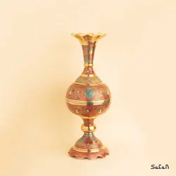 گلدان برنجی میناکاری مدل کوهیما سایز 2