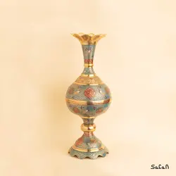 گلدان برنجی میناکاری مدل کوهیما سایز 2