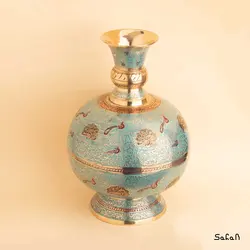 گلدان برنجی میناکاری مدل جامبو سایز 2