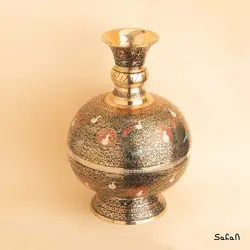 گلدان برنجی میناکاری مدل جامبو سایز 2