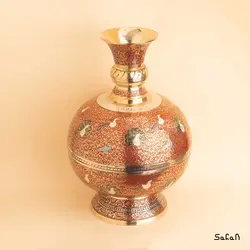 گلدان برنجی میناکاری مدل جامبو سایز 2