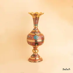 گلدان برنجی میناکاری مدل کوهیما سایز 1