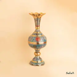 گلدان برنجی میناکاری مدل کوهیما سایز 1