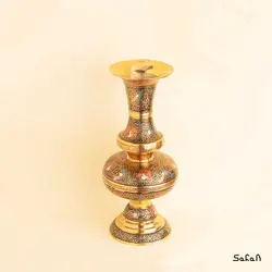 گلدان برنجی میناکاری مدل چاکیا سایز 1