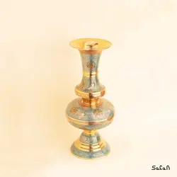 گلدان برنجی میناکاری مدل چاکیا سایز 1