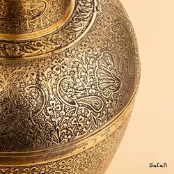 گلدان برنجی آنتیک مدل نسترن