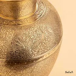 گلدان برنجی آنتیک مدل نسترن