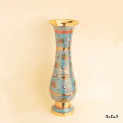 گلدان برنجی میناکاری مدل گلاس سایز 3