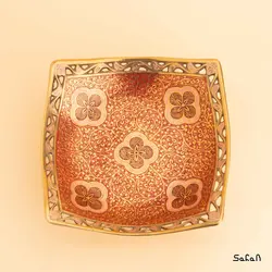 شیرینی خوری برنجی آنتیک مدل پوما