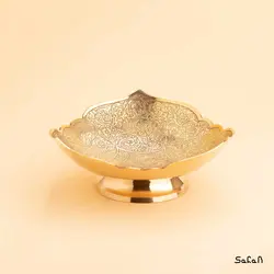 شیرینی خوری برنجی میناکاری مدل لرد سایز 1