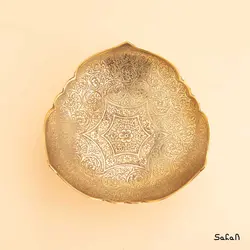 شیرینی خوری برنجی میناکاری مدل لرد سایز 1