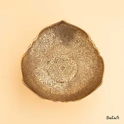 شیرینی خوری برنجی میناکاری مدل لرد سایز 1