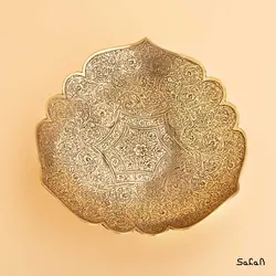 شیرینی خوری برنجی میناکاری مدل لرد سایز 3