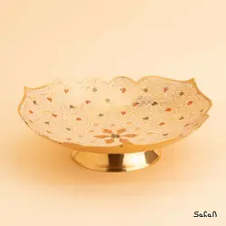 شیرینی خوری برنجی میناکاری مدل لرد سایز 3