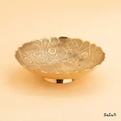 شیرینی خوری برنجی میناکاری مدل کنگره سایز 2